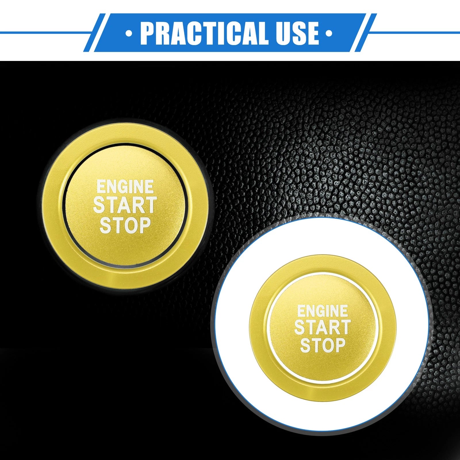 Engine Start Stop Button Cover Kit for Toyota Highlander (2020–2022)