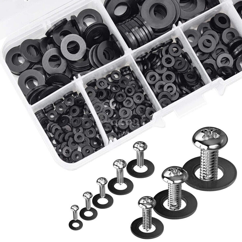 500PCS Nylon Flat Washers for Industrial Fixings