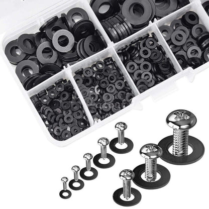 500PCS Nylon Flat Washers for Industrial Fixings