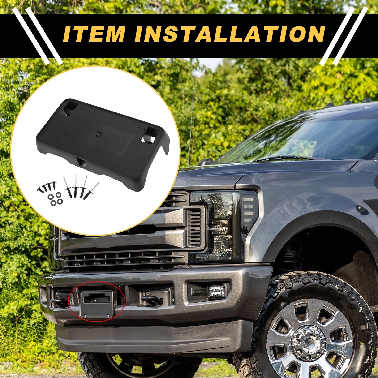 License Plate Bracket Holder for Chevrolet Silverado 1500 2016–2018 1 Set