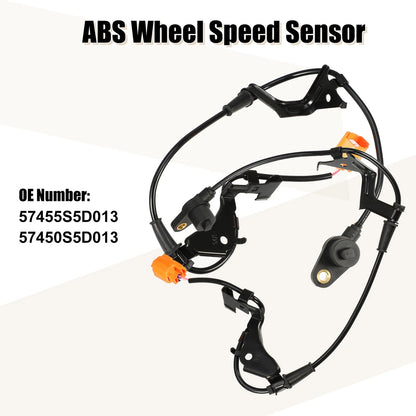 2X ABS Wheel Speed Sensor No. 57455S5D013 / 57450S5D013 for Honda Civic (2001–2005)