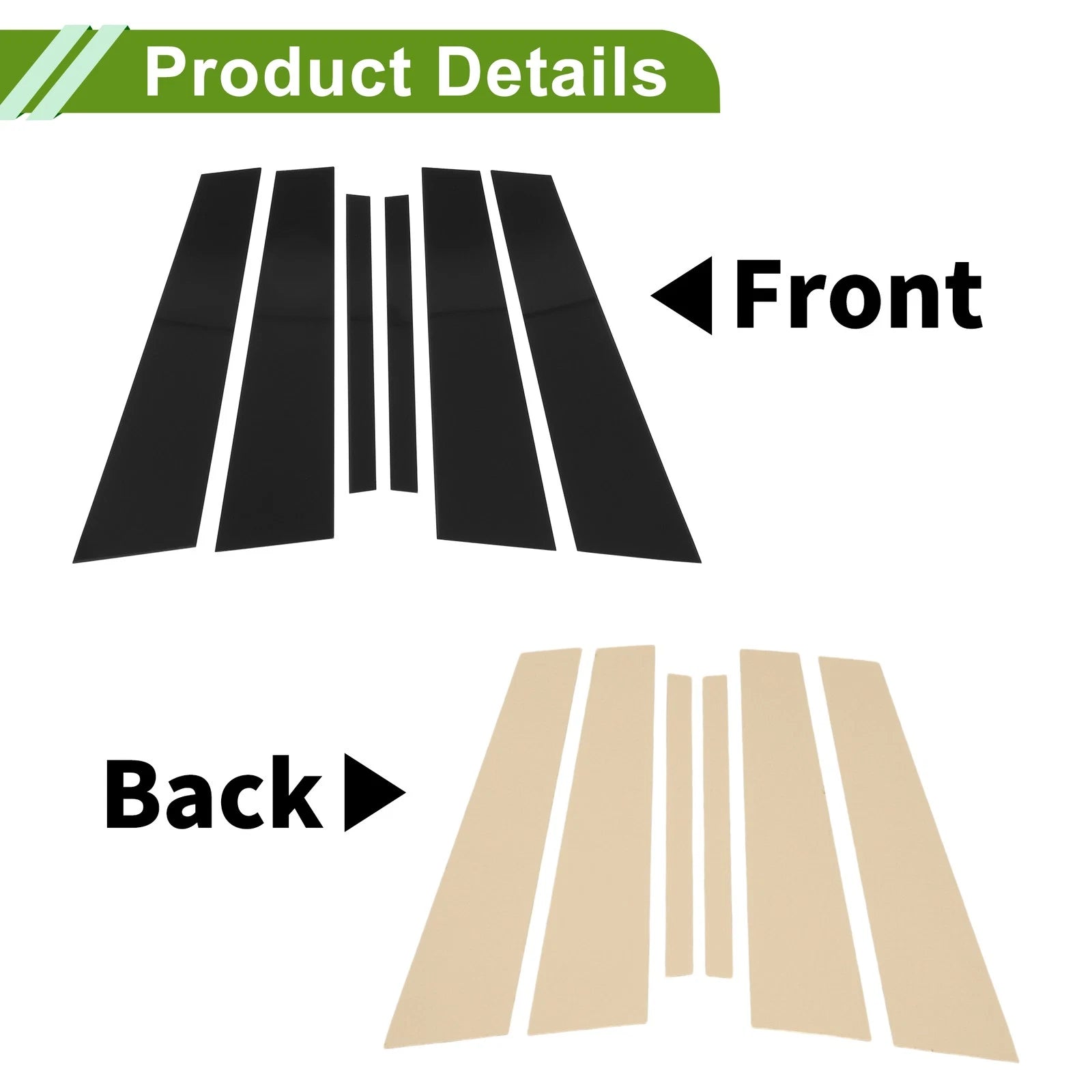 6 Pcs Door Pillar Window Trim Replacement for BMW 3-Series (2019–2022)