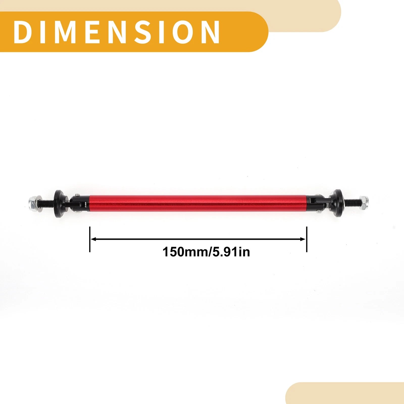 2X Adjustable Front Bumper Lip Splitter Strut Support Bars for