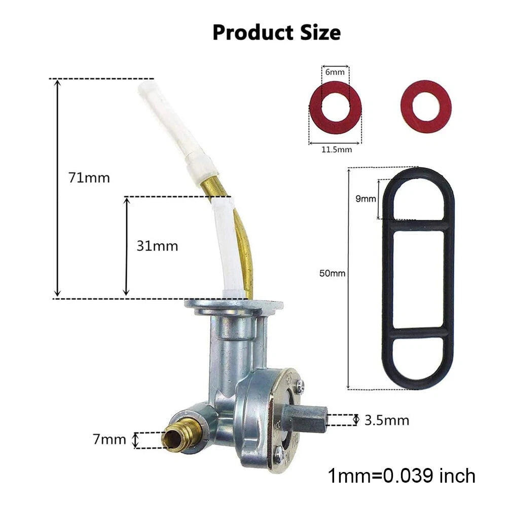 2Pcs Fuel Valve Shut Off Petcock for Arctic Cat 250 300 400 500 0470-445