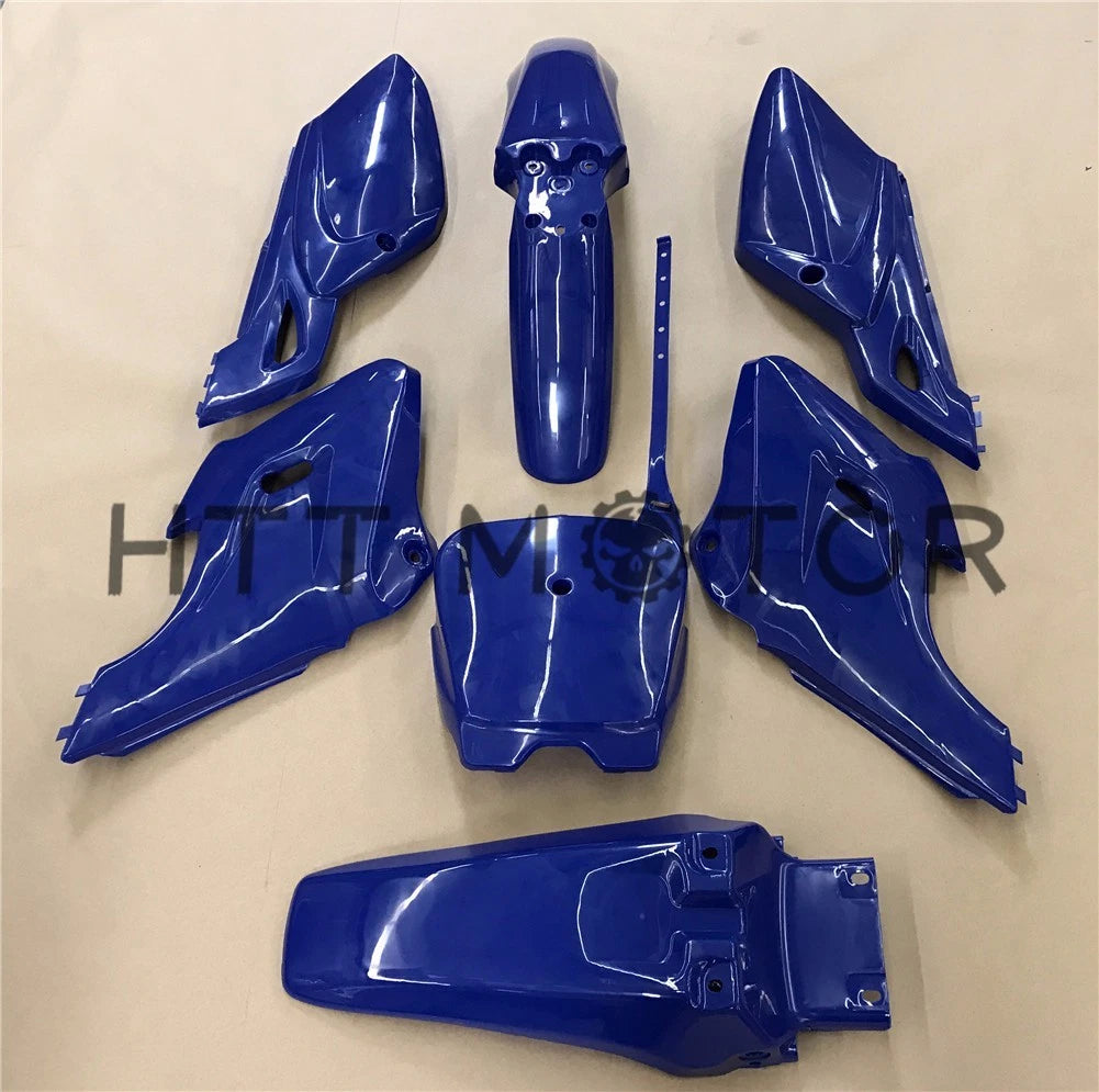 7X Blue Plastic Fairing Body Cover Kits for Baja Dirt Runner 125 (2010–2015)