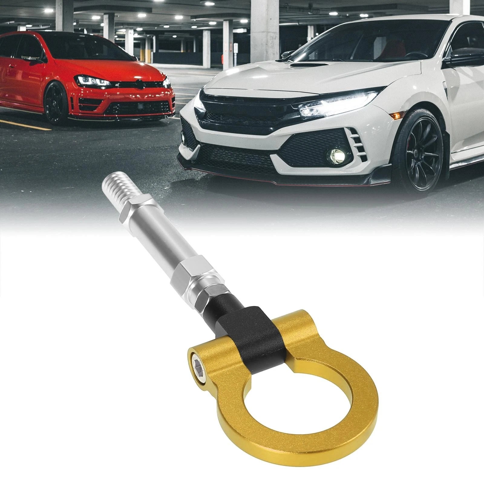 Gold Tone Front Tow Hook Screw Replacement for Volkswagen Golf GTI (2015–2021)