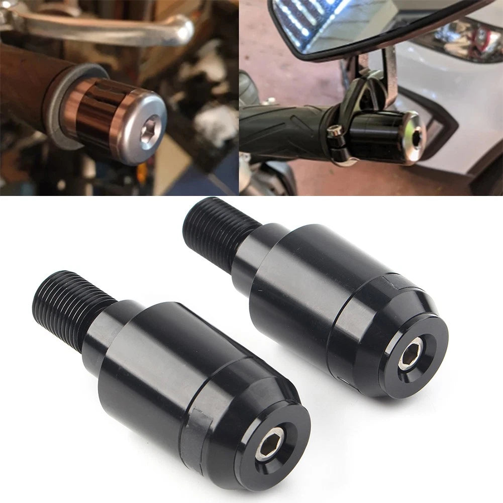 Pair CNC Black Handle Bar Hand Grips End Plug for Yamaha XSR900 (2016–2023)