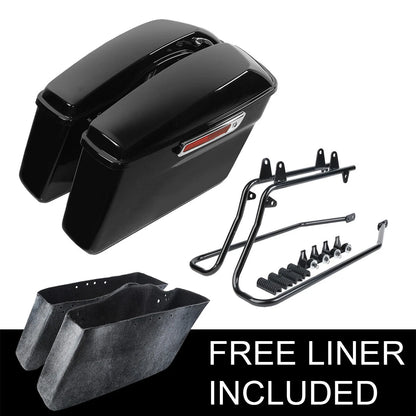 Saddle Bags with Conversion Brackets for Harley Softail Fatboy (1990–2023)