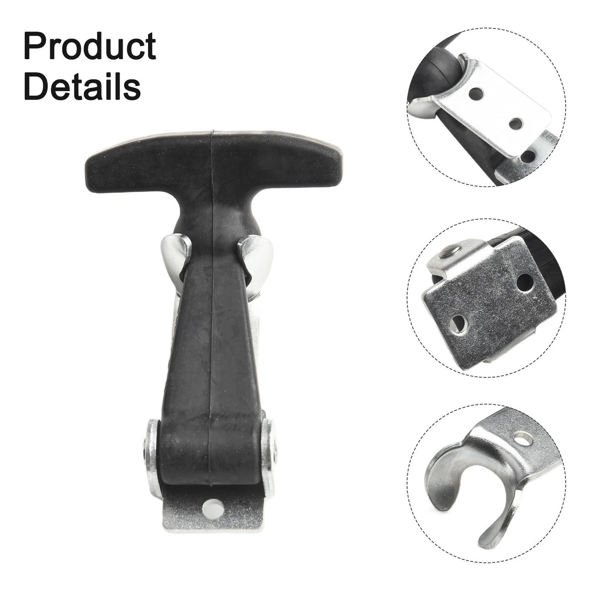 Stainless Steel Rubber Hood Catch for Flexible T Handle (4-7 Inch)