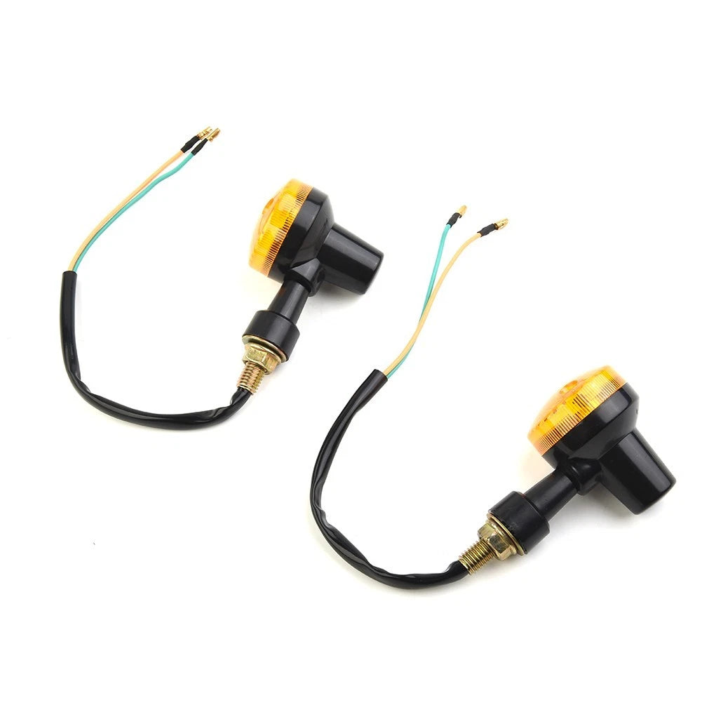 2X Motorcycle Turn Signal Light Blinker Amber Indicator Lamp Universal