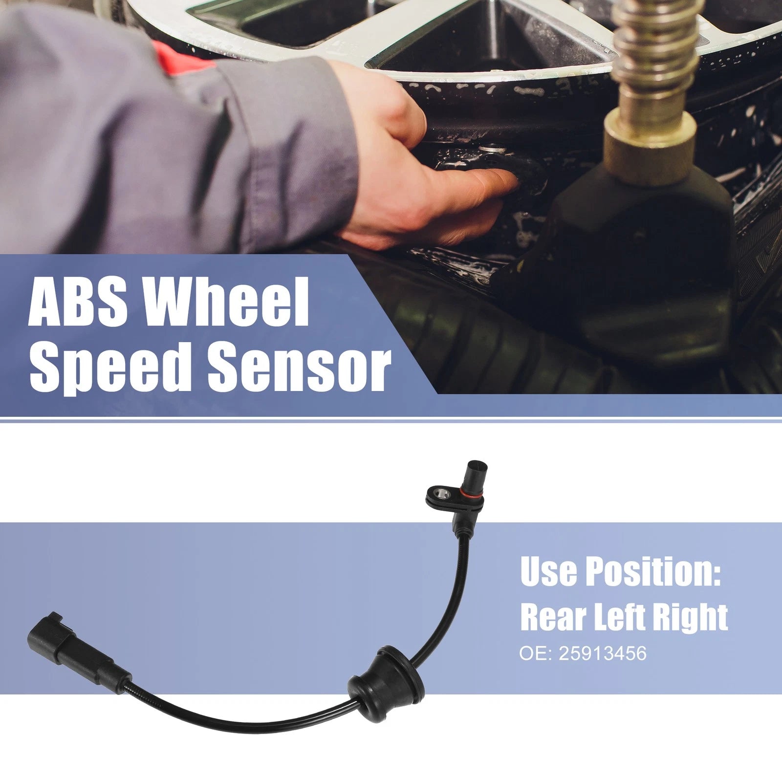ABS Wheel Speed Sensor Rear Left Replacement for Chevrolet (2008–2016)