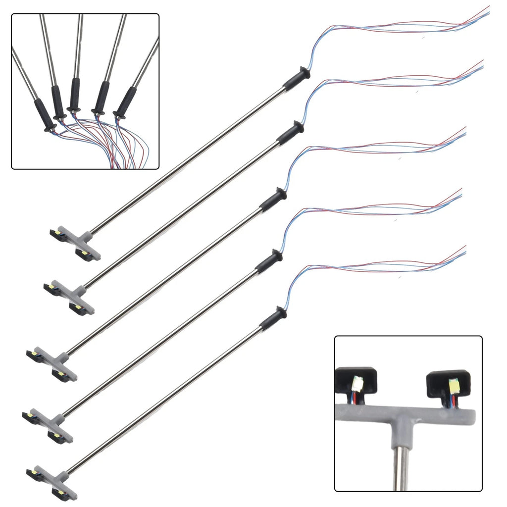 5 Pack LED Lights for Train Layout Scenery Model Parts Accessories