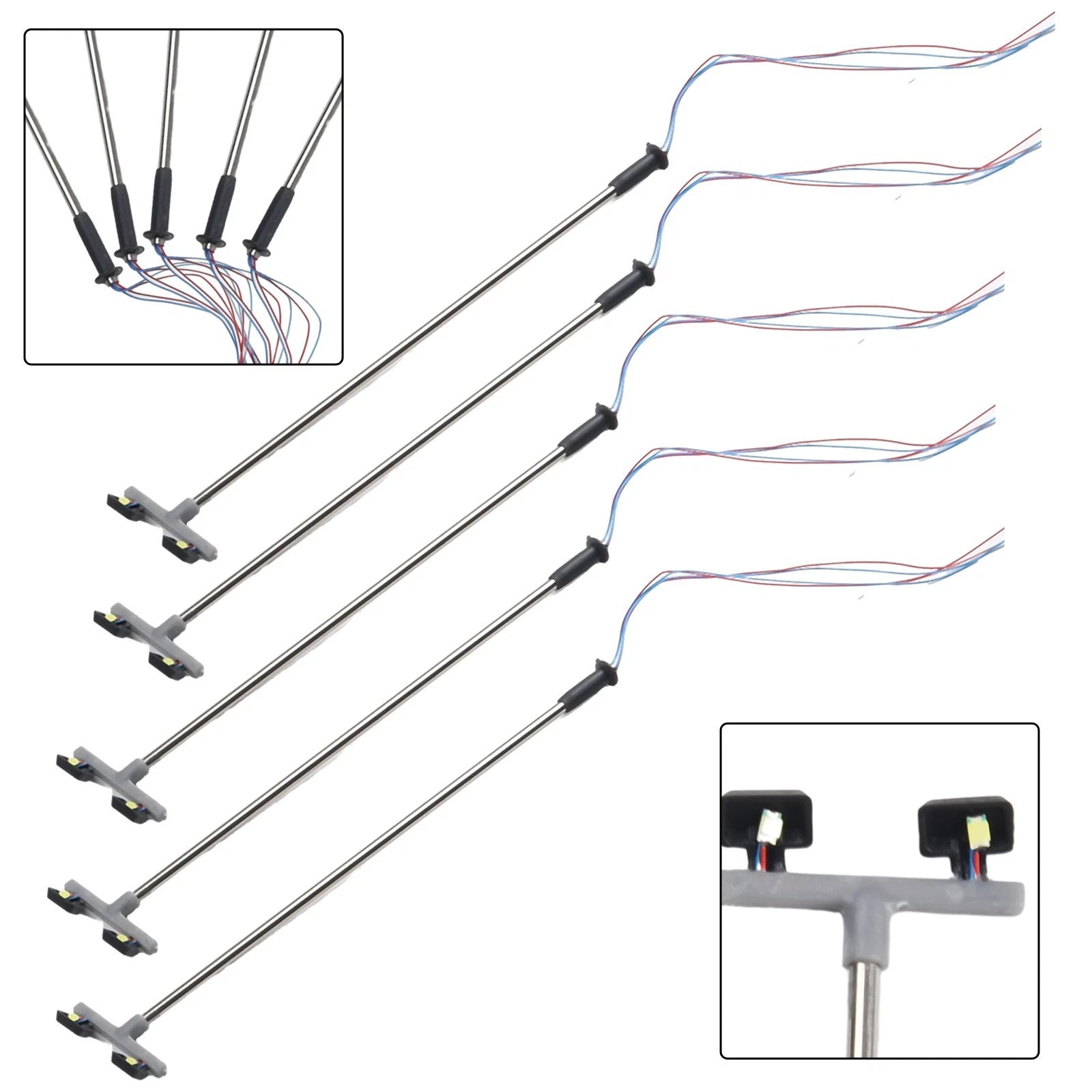 5 Pack LED Lights for Train Layout Scenery Model Parts Accessories