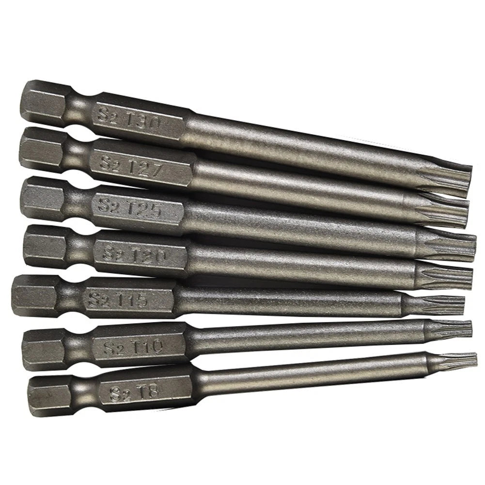 7pcs Torx Bit Set Magnetic Hex 75MM for Automotive Repair Tools