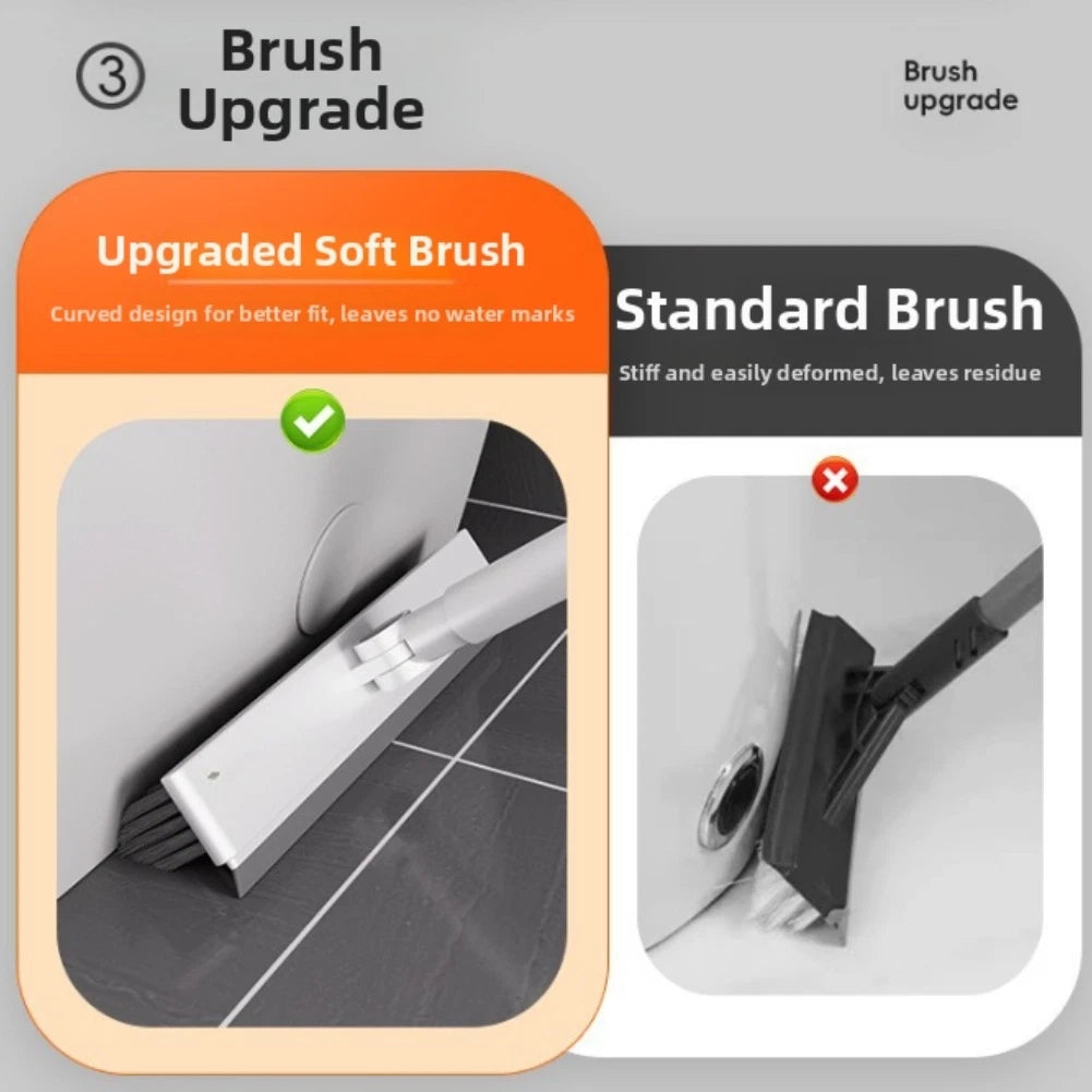 Plastic Floor Brush with Long Handle for Kitchen Tiles and Wall Gaps