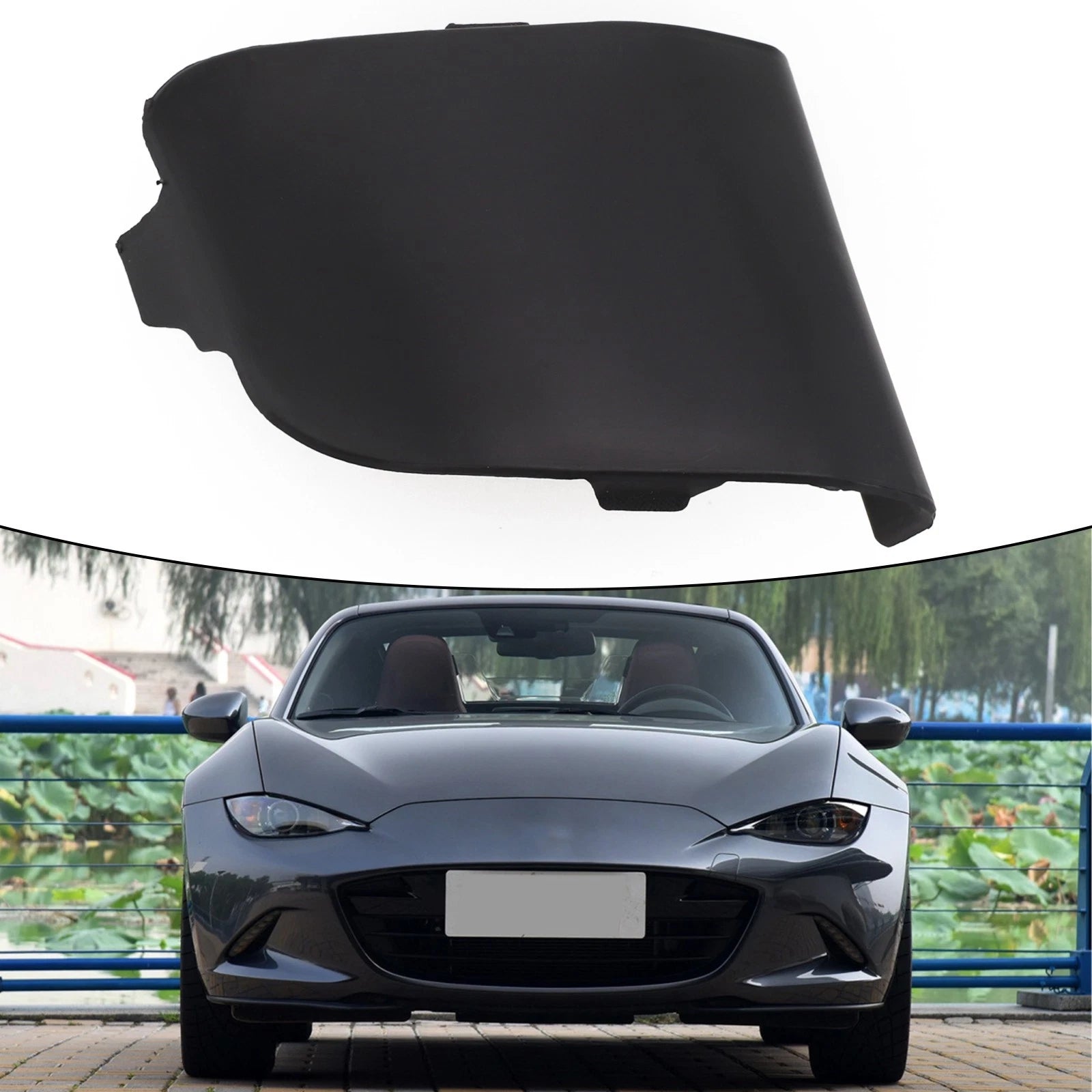 Car Hook Eye Cover for Miata (2016–2021) Unpainted Black
