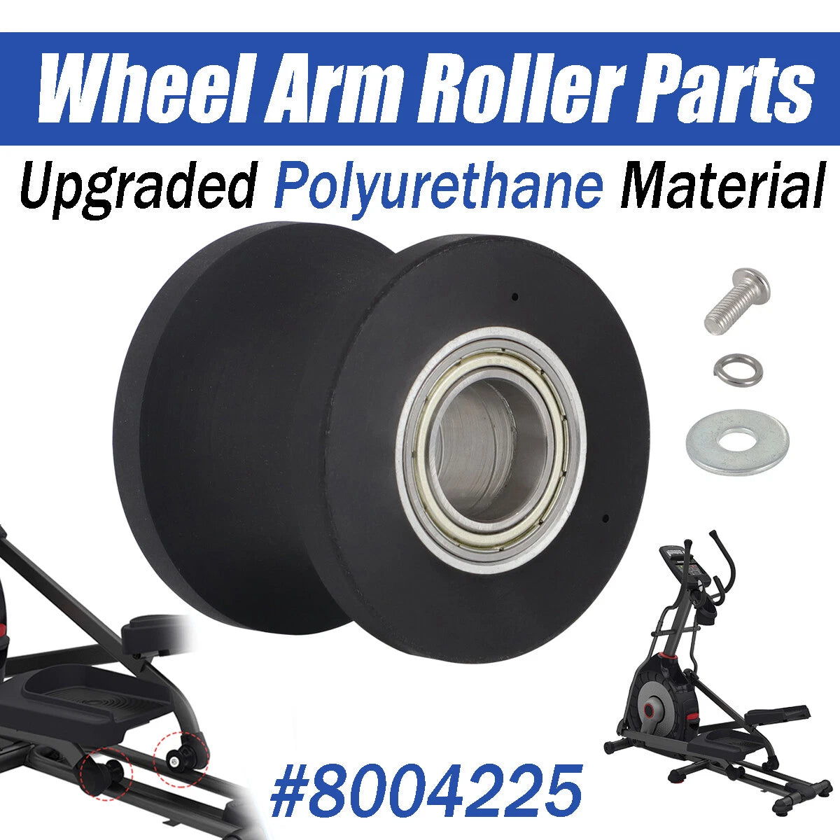 Elliptical U Groove Wheel Roller 8004225 for Schwinn Nautilus E430 E470 E614 E616
