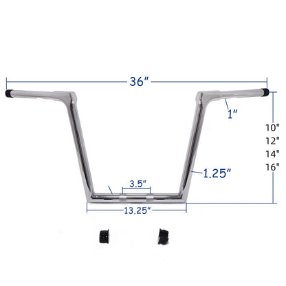 10" 12" 14" 16" Ape Hanger Handlebar for Harley Road Glide FLTRX FLTRU (2015–2020)