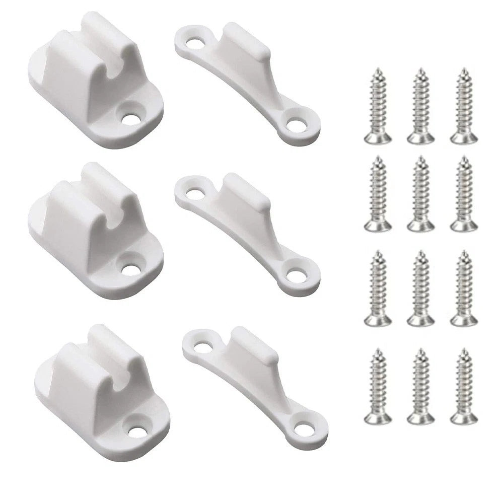 3X Motorhome Door Stops Kit with Screws for Easy Installation
