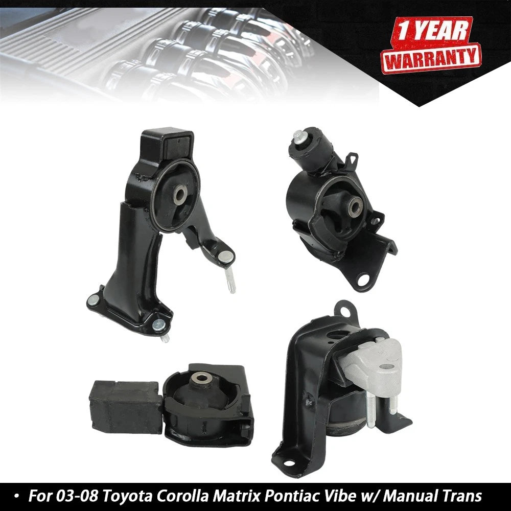 Engine Motor and Trans Mounts for Toyota Corolla 1.8L (2003–2008)