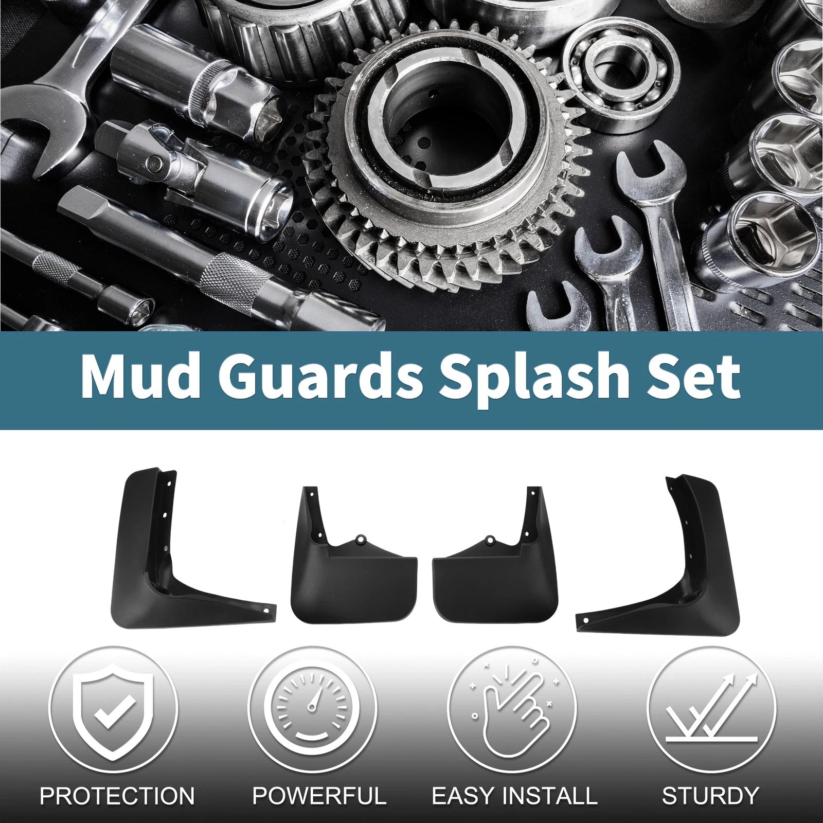 Mud Flaps Splash Guards 1 Set for Toyota Hiace (1992–2003)