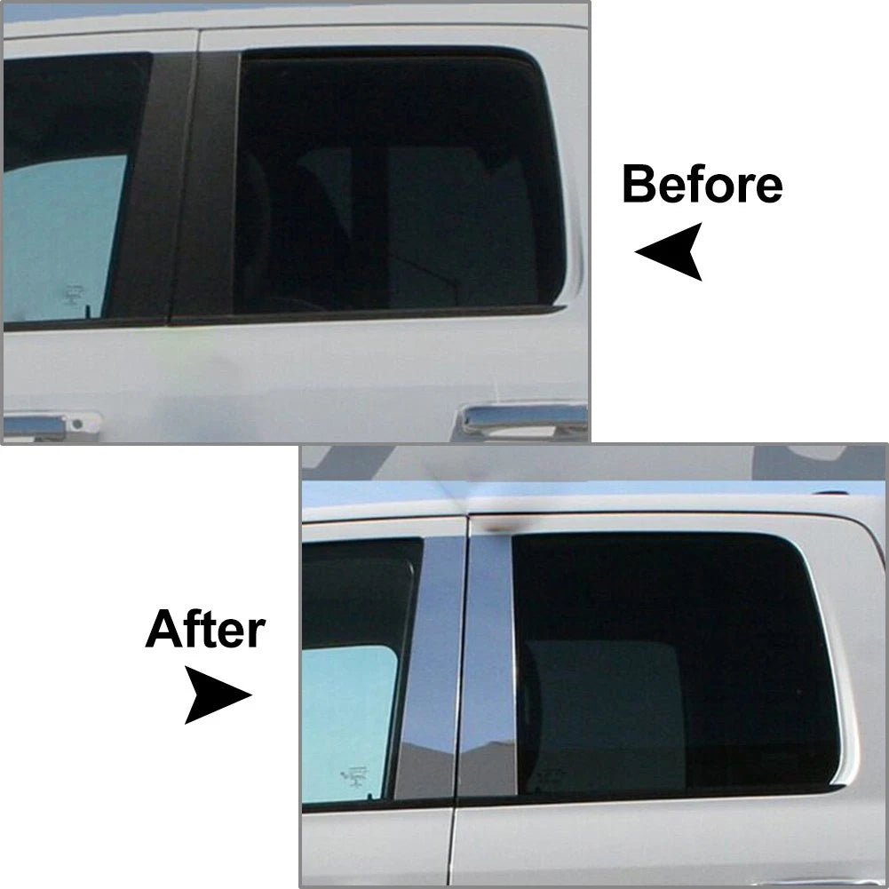 Pillar Post Window Trim for Nissan Titan Crew Cab (2004–2015) Silver