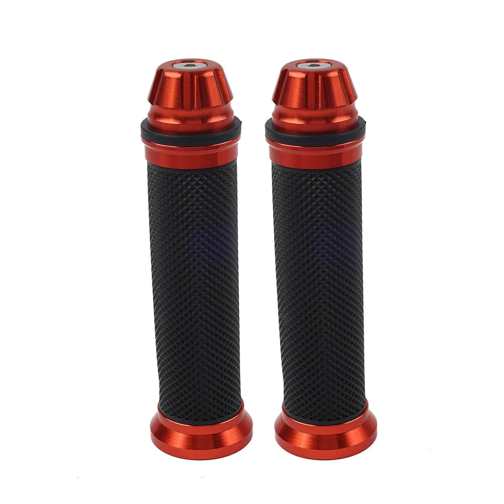 2X 7/8" Handle Bar Hand Grip for Yamaha Honda Suzuki - Orange