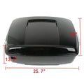 Trunk Backrest Pad & LED Tail Light Mount Rack for Harley Touring (2014–2025)