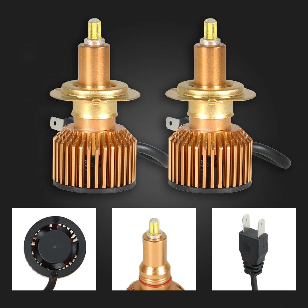 2X H7 SMD LED Headlight Bulbs 12000LM 6000K Conversion Kit