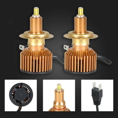 2X H7 SMD LED Headlight Bulbs 12000LM 6000K Conversion Kit