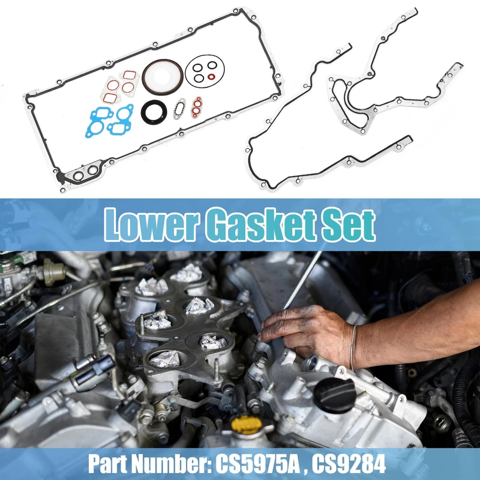 Engine Lower Gasket Set Replacement for Chevy 4.8L 5.3L 5.7L 6.0L (1999–2013)