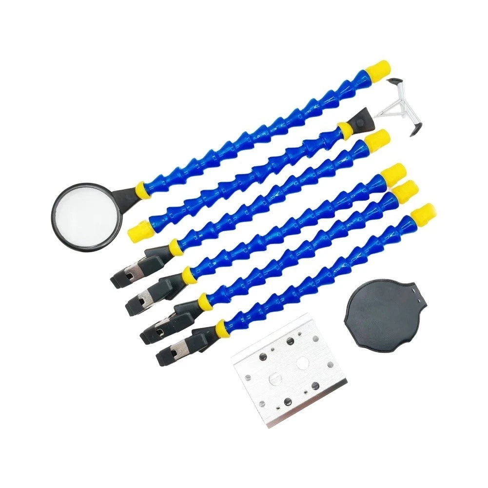Flexible Soldering Clamp Kit with Magnifier for Automotive Use