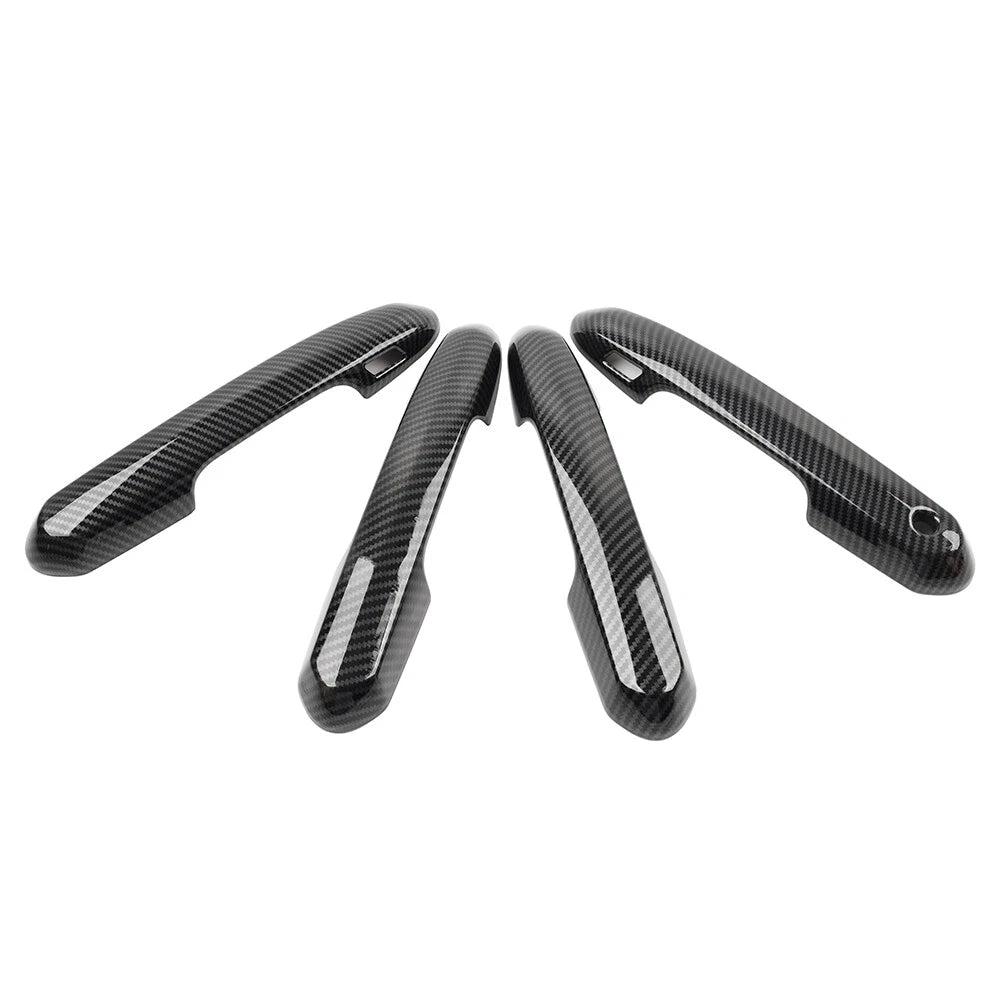 Carbon Fiber Pattern Side Door Handle Cover Trim Fit Toyota RAV4 2019 2020