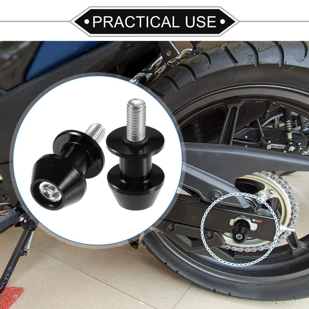 Swingarm Spools CNC 8mm Pair for Motorbike (Black) (2000–2024)