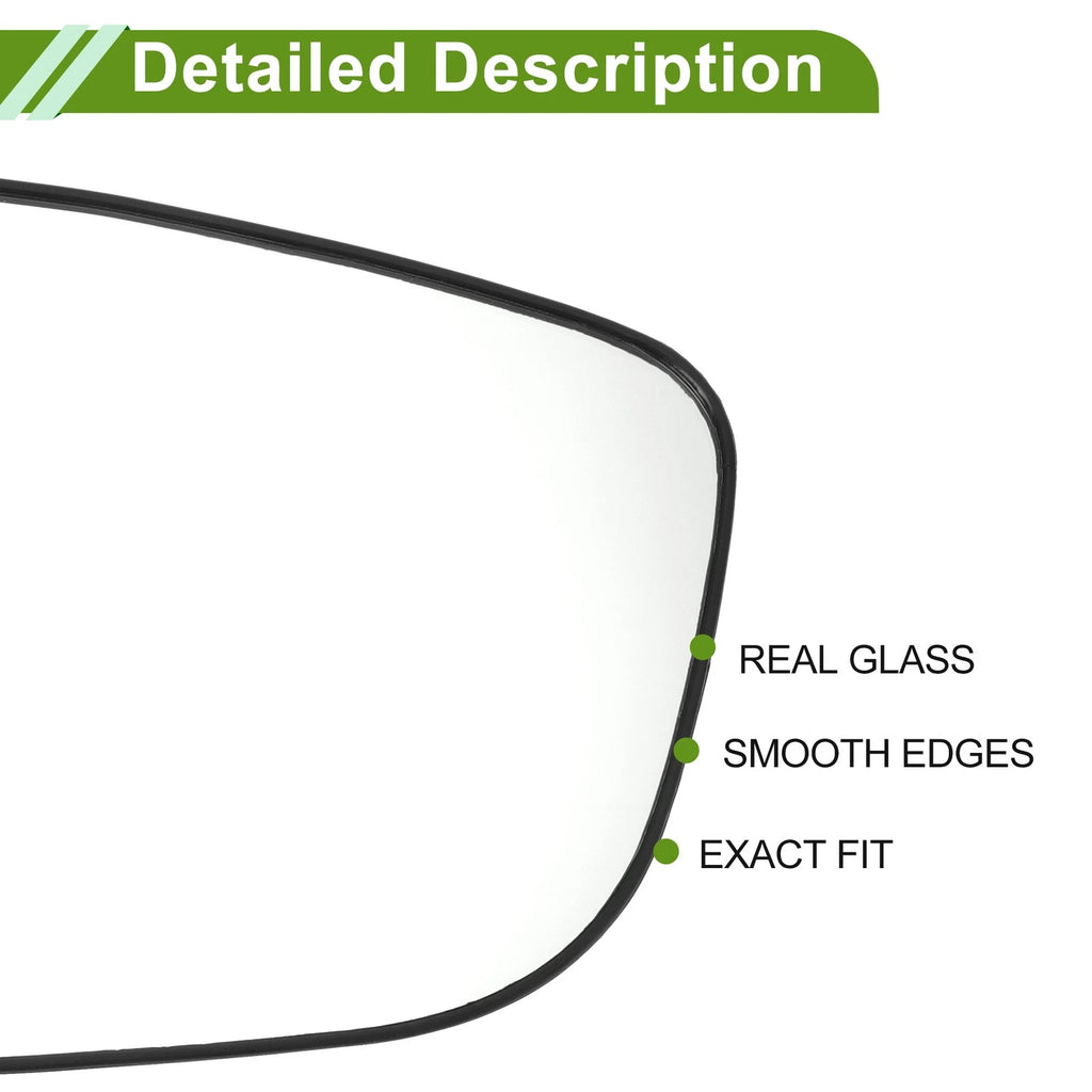 Mirror Glass Right Side Non Heated Replacement for Hyundai Accent (2011–2017)