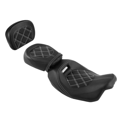 Rider Passenger Seat with Pad for Harley Road Street Glide (2009–2023)