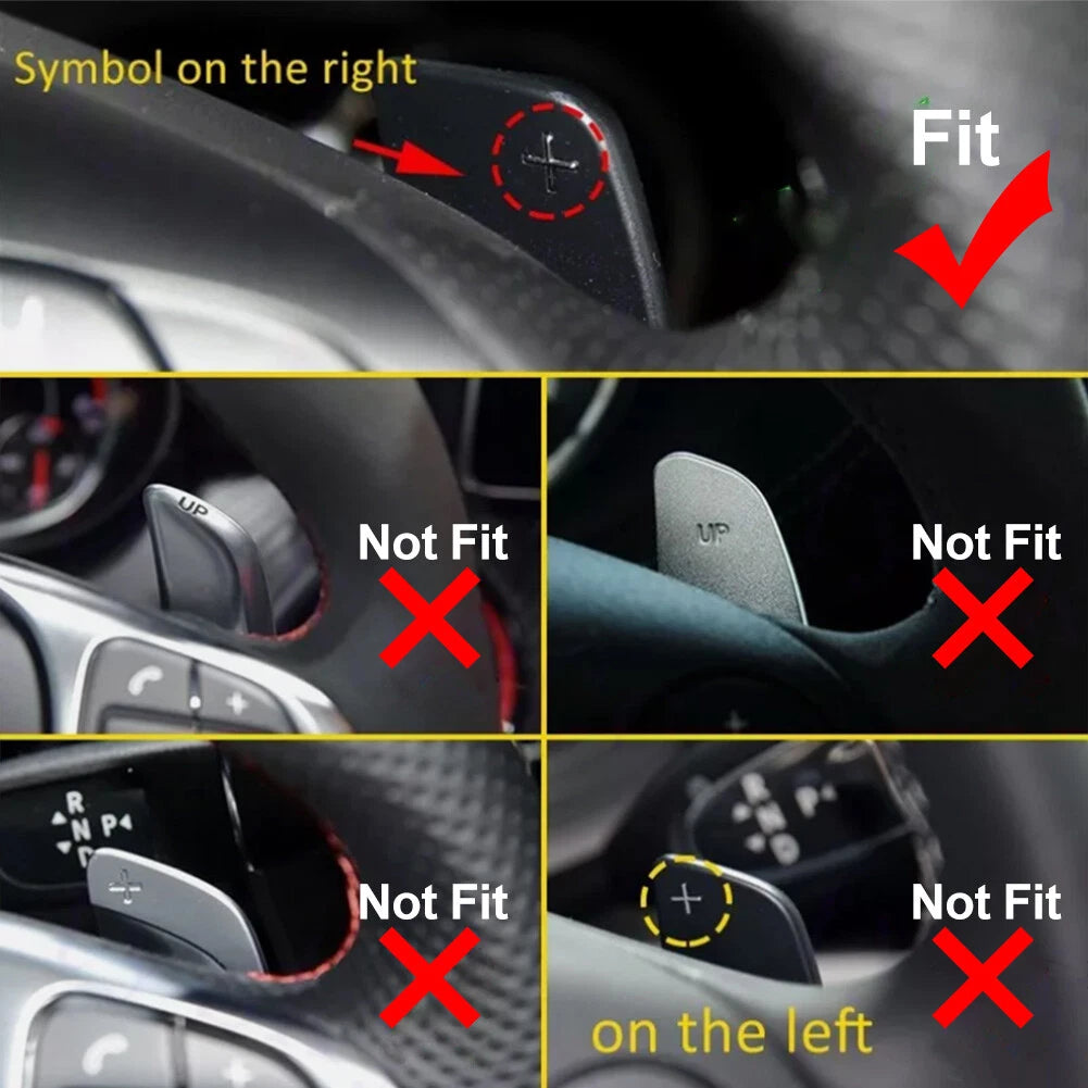 Steering Wheel Shift Paddle Extensions for Mercedes Benz A B C CLA GLK SLK (2013–2020)