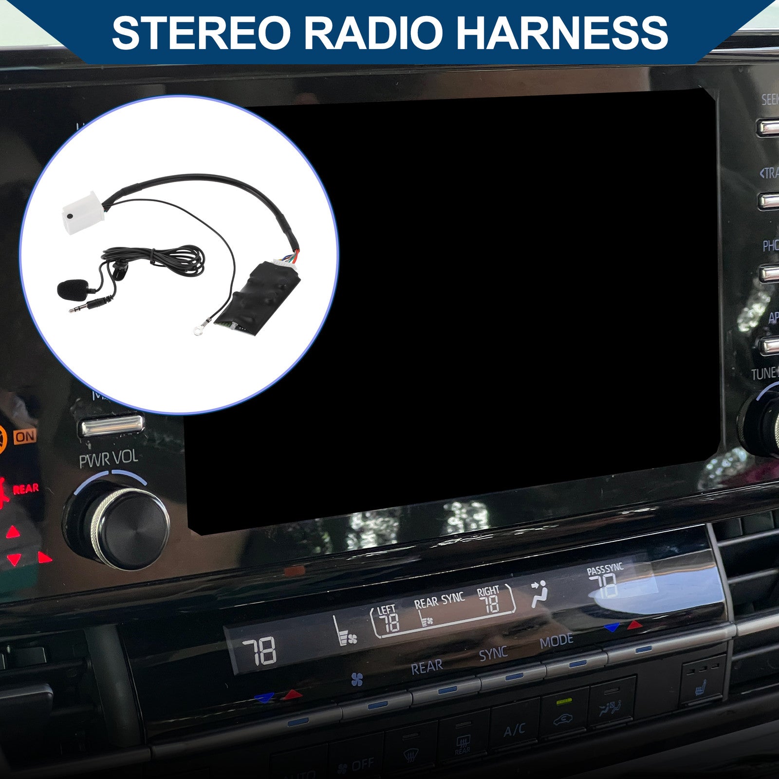 Radio Stereo Harness for Lexus Toyota with Microphone Handsfree (2007–2018)