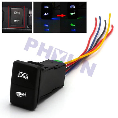 LED Dual Push Button Switch w/ Pigtail for Toyota (Fits )