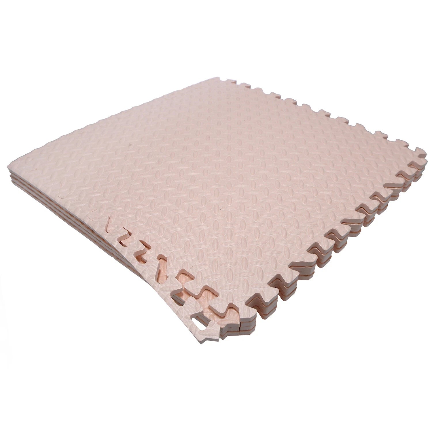 EVA Foam Interlocking Exercise Mat Tiles for Gym Flooring (Pink)