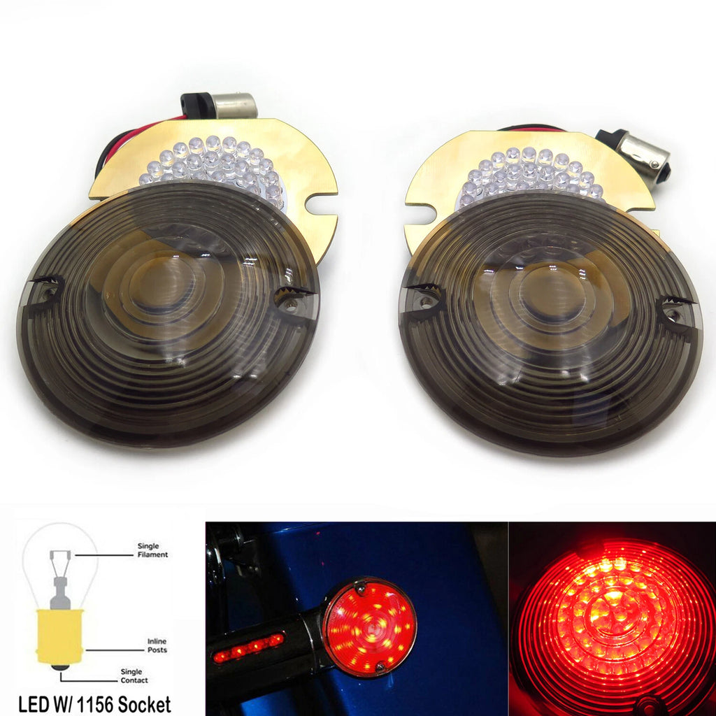 2X 1156 LED Rear Turn Signal Light Blinker for Harley