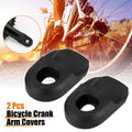 Bike Crank Boot Cover Protector Set for Soft Plastic Bicycle Cycling (Black) (2)