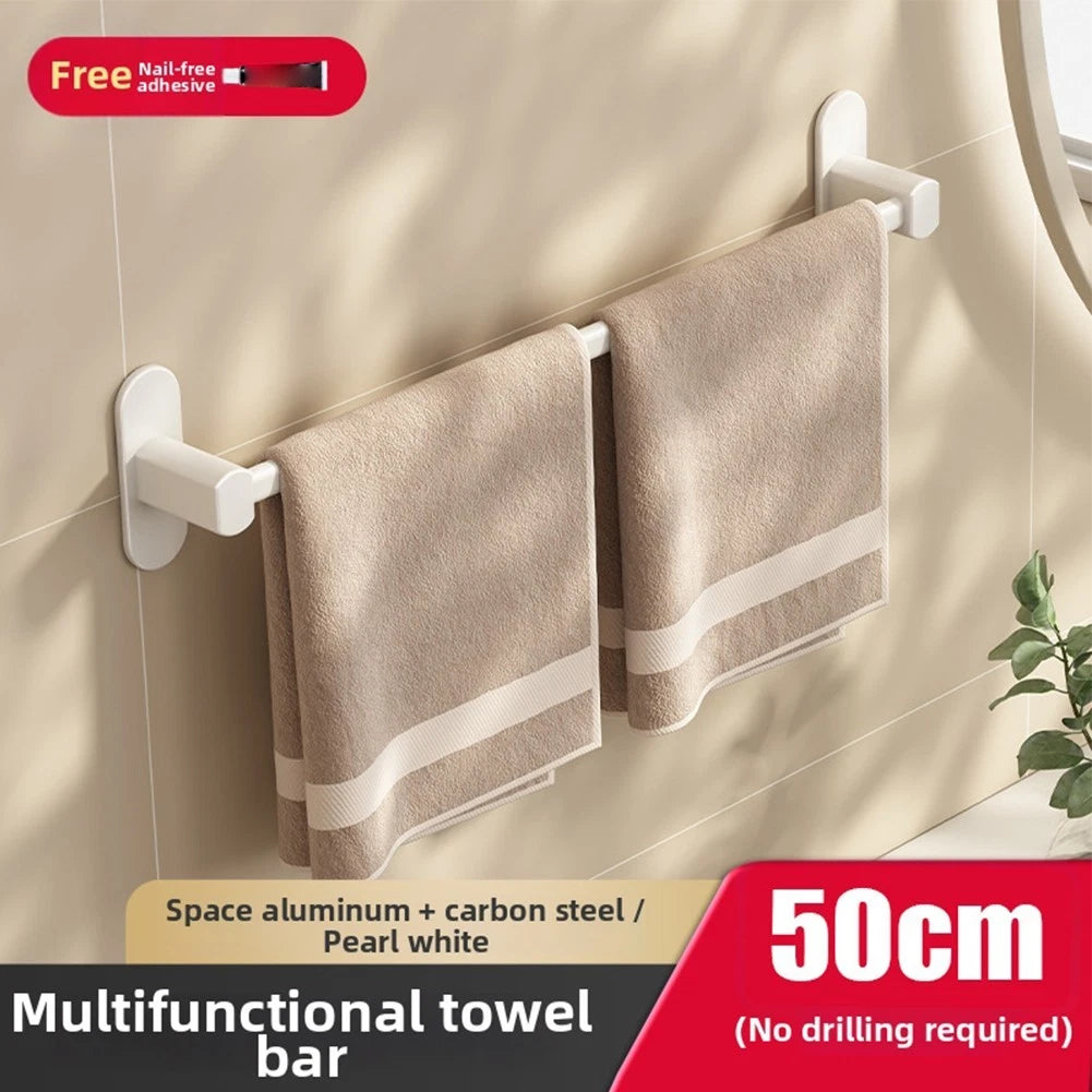 Wall Mounted Towel Rack for Bathroom Storage (Gray Space Aluminum)