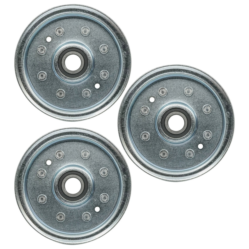 Mower Deck Idler Pulley Replacement for John Deere Z245 Z355E (Qty 3) (2005–2010)