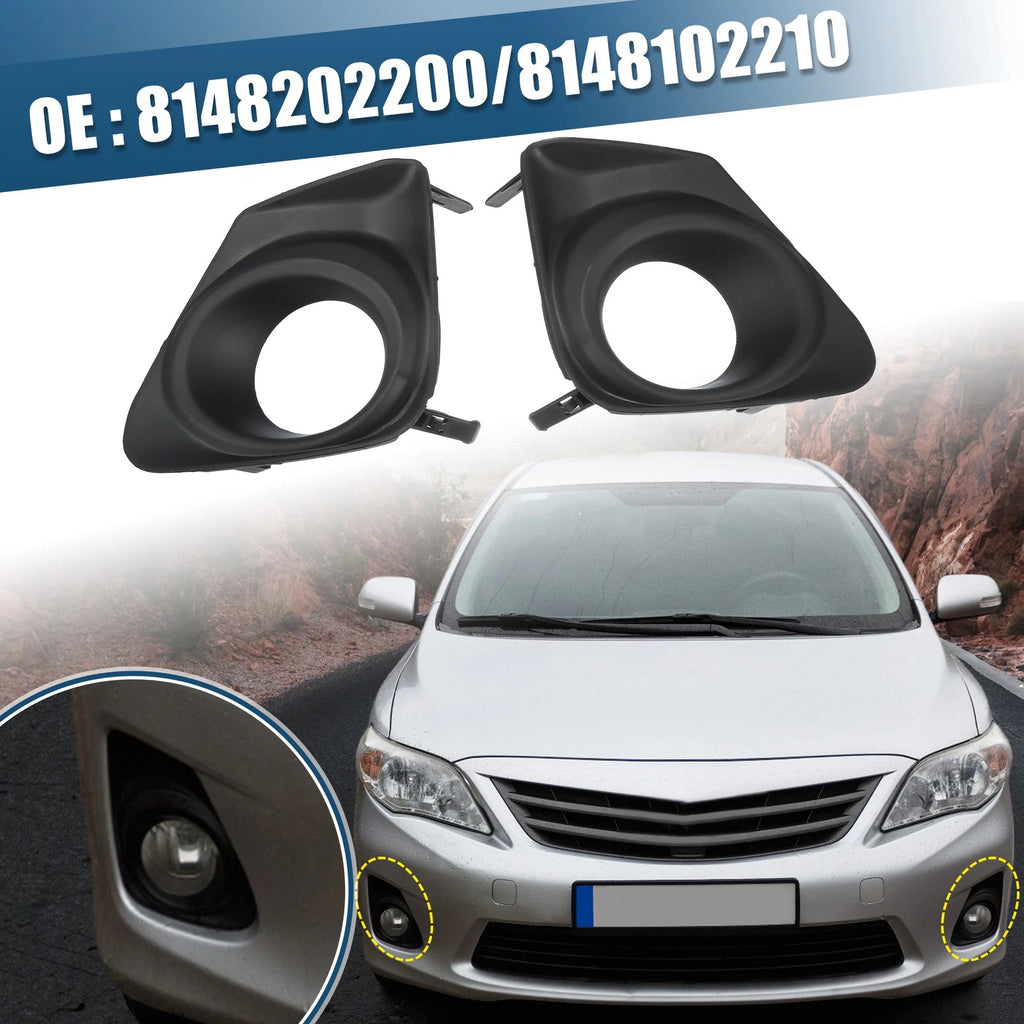 Front Fog Light Grille Cover Trims Pair for Toyota Corolla (2011–2013)