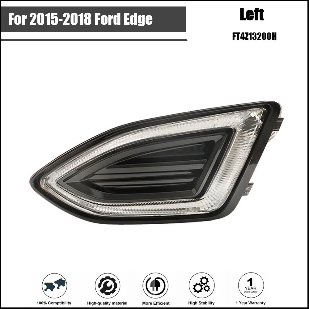 Front Fog Light LED DRL Lamp for Ford Edge (2015–2018) - Driver LH Side