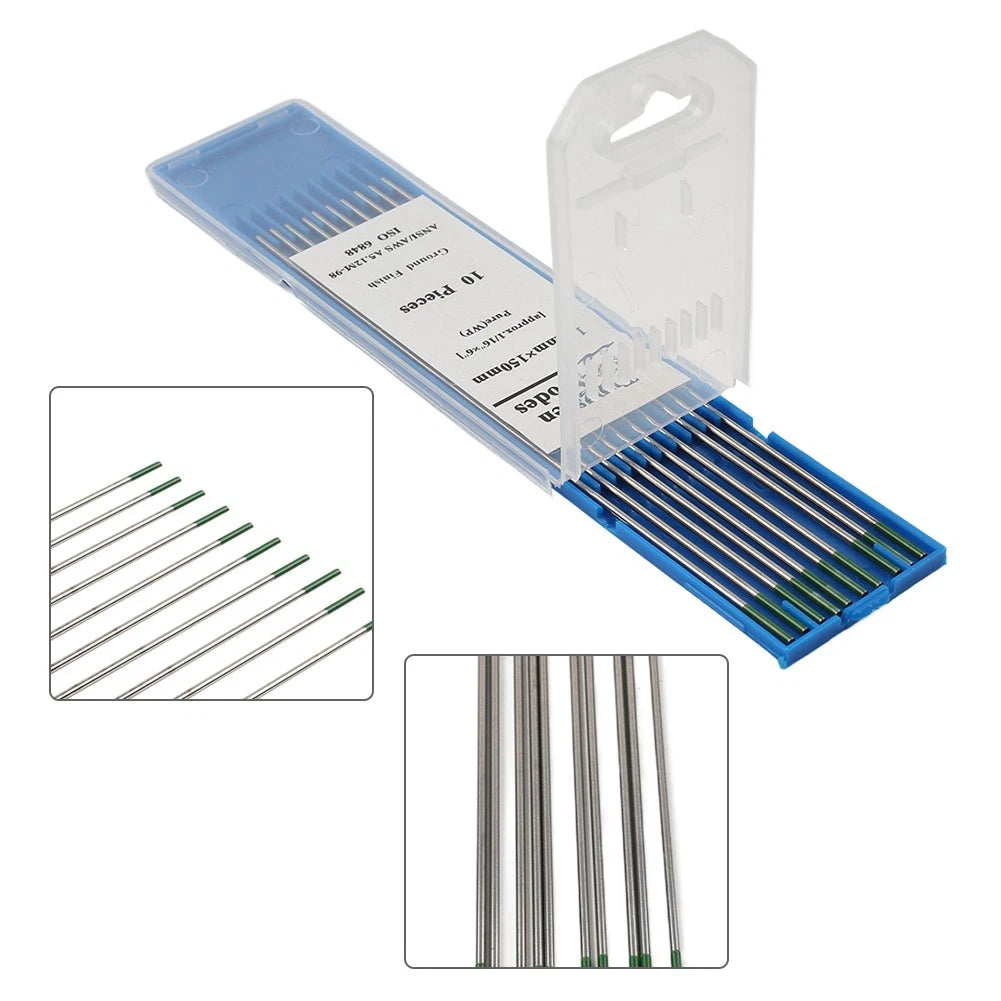 10pcs WP20 Pure Tungsten Electrode 1.6 x 150mm (1/16" x 6")
