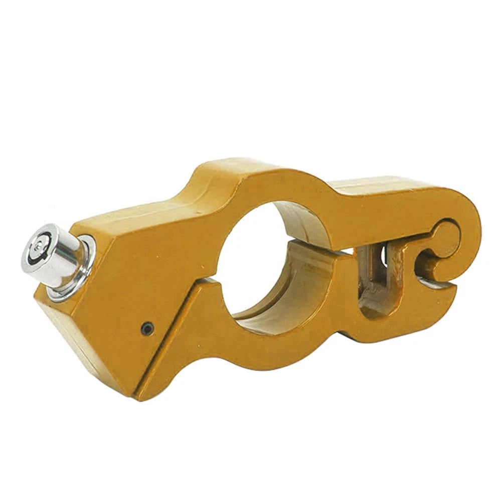Motorcycle Handlebar Lock for Bike Scooter (Anti-Theft, Gold)