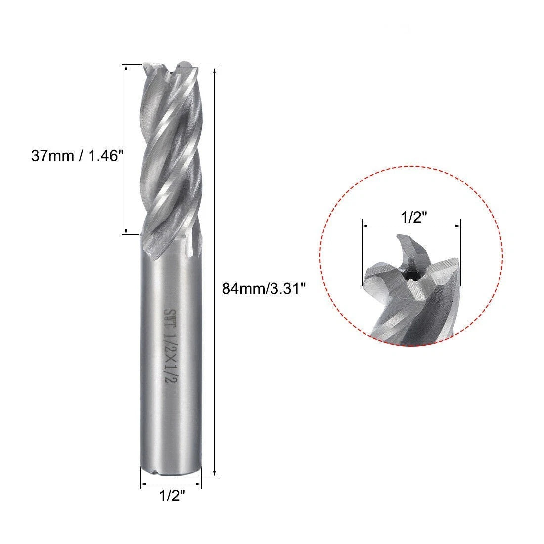 4-Flute End Mill CNC Milling Machine Spiral Cutter Drill Bits