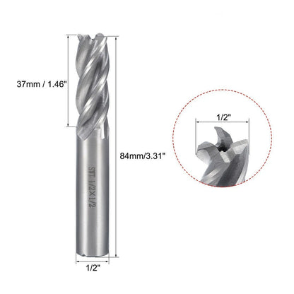 4-Flute End Mill CNC Milling Machine Spiral Cutter Drill Bits